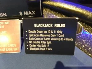 Blackjack rules at Alamo