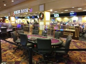 Poker room at the Orleans