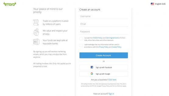 eToro Registration
