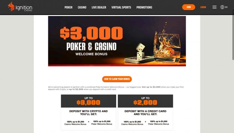 Ignition Welcome Bonus