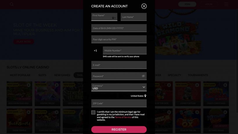Slotslv Registration