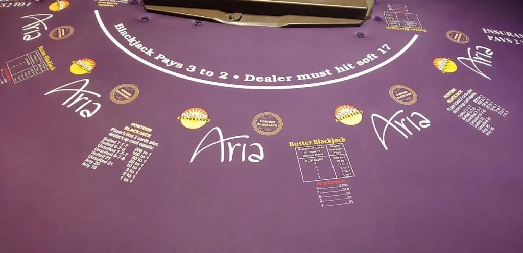 Aria blackjack table