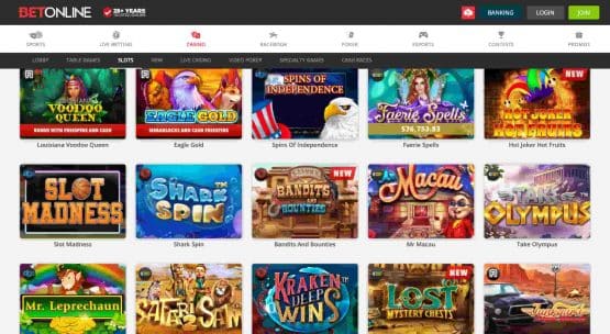 BetOnline High Roller Slots
