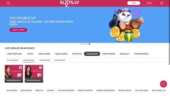 Slots.lv Live Blackjack