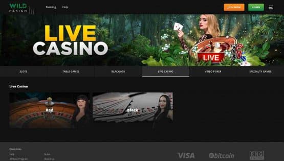 Wild Casino Live Dealer