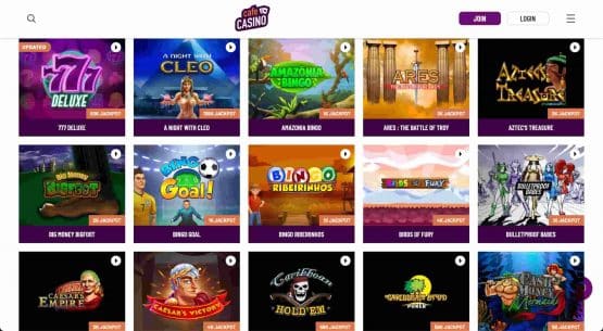 Cafe Casino Betsoft Games