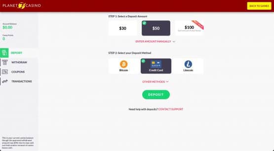 Planet 7 Casino Deposit