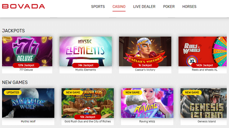 Bovada Jackpots
