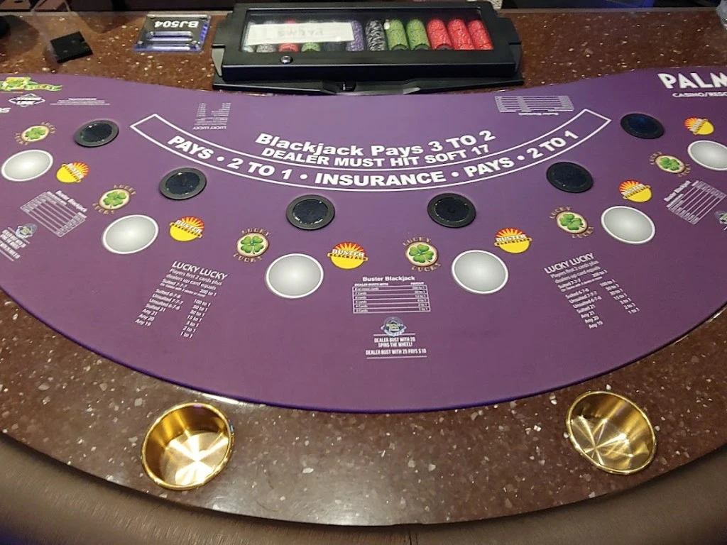 Blackjack table at Palms casino