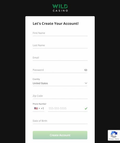 Wild Casino App Register