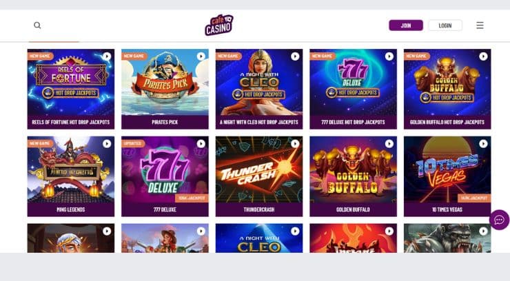 Cafe Casino games