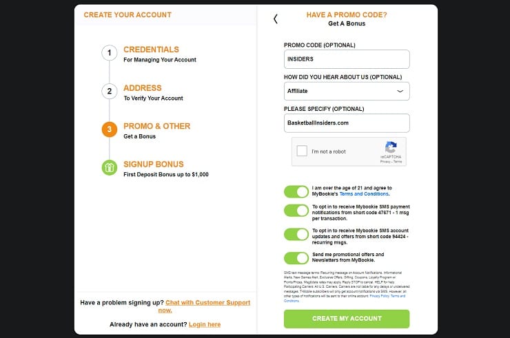 MyBookie Promo Code