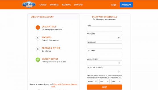 Big Spin Casino Register