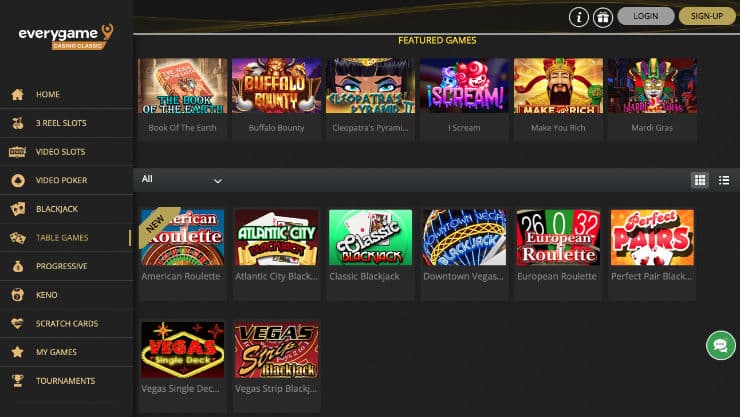 Everygame Bitcoin Blackjack Games