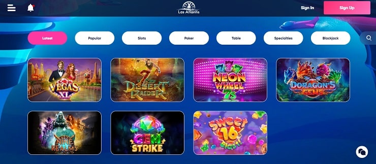 Las Atlantis latest games
