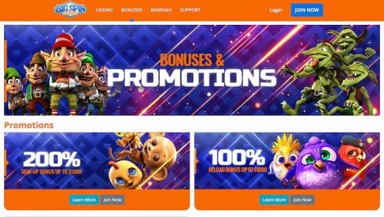 Big Spin Casino Bonuses