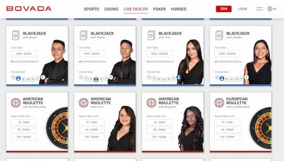 Bovada Casino Live Dealer Games