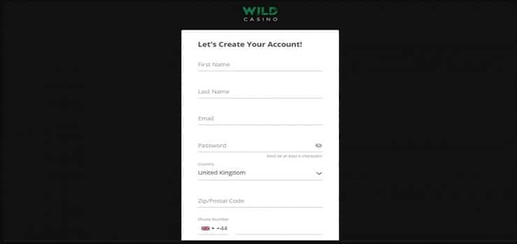 Wild Casino Step Two