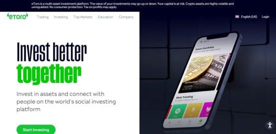 eToro Homepage