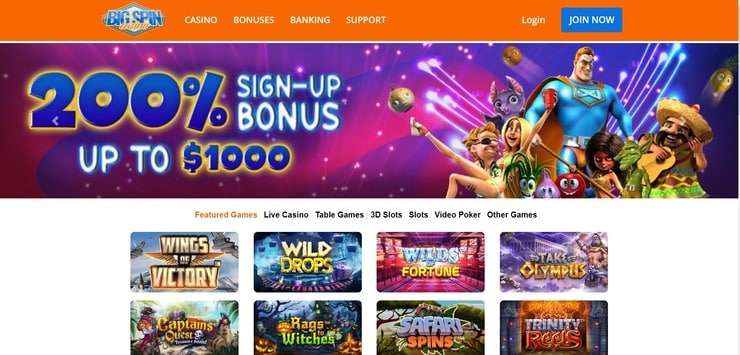 Big Spin Homepage