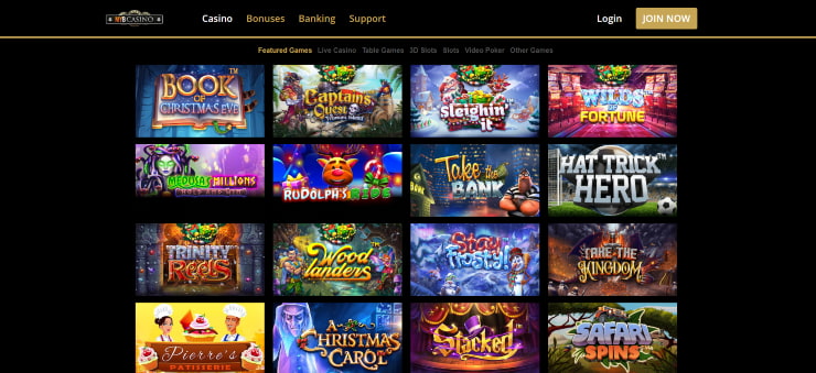 MyB online casino lobby
