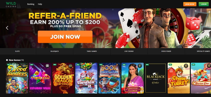 Wild Casino is a new Bitcoin casino