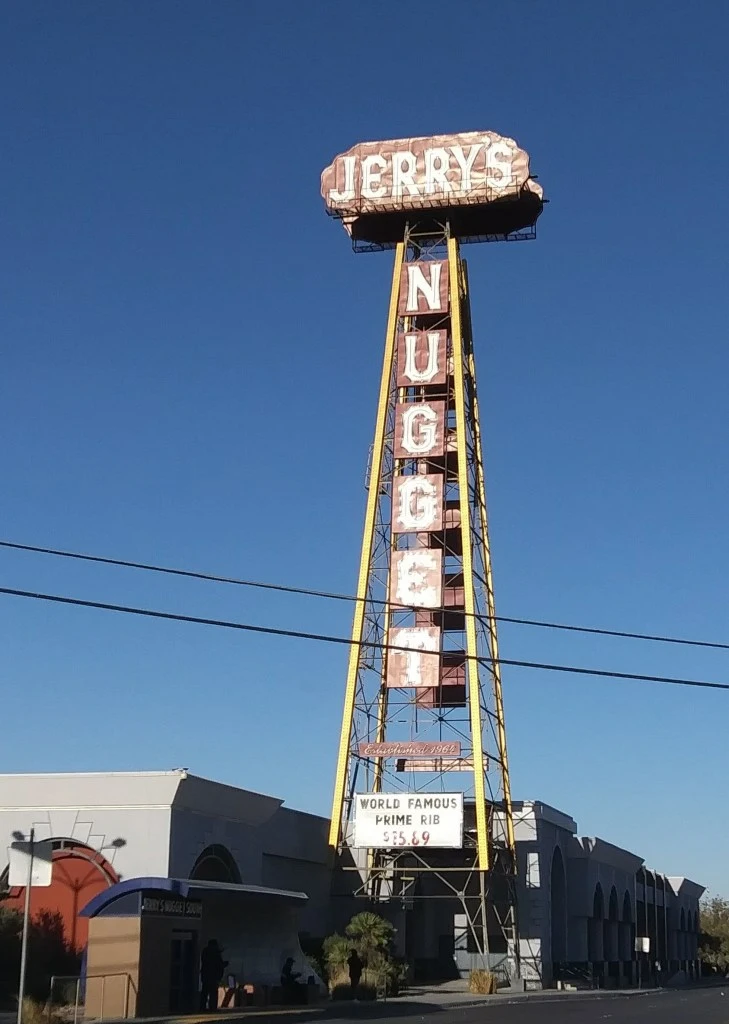 Sign for Jerry's Nugget Casino