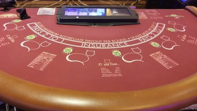 Blackjack table at Santa Fe Casino