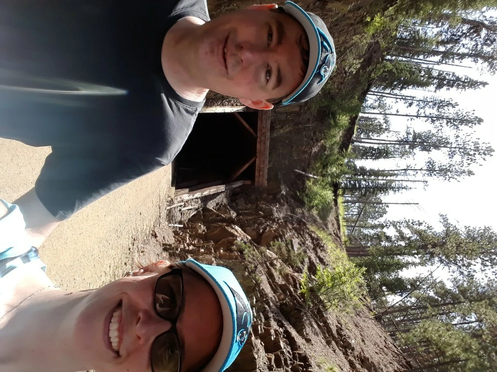 John and Kristina hiking in Deadwood, South Dakota