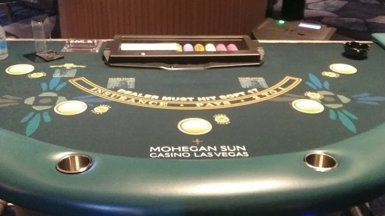 Mohegan Sun blackjack table