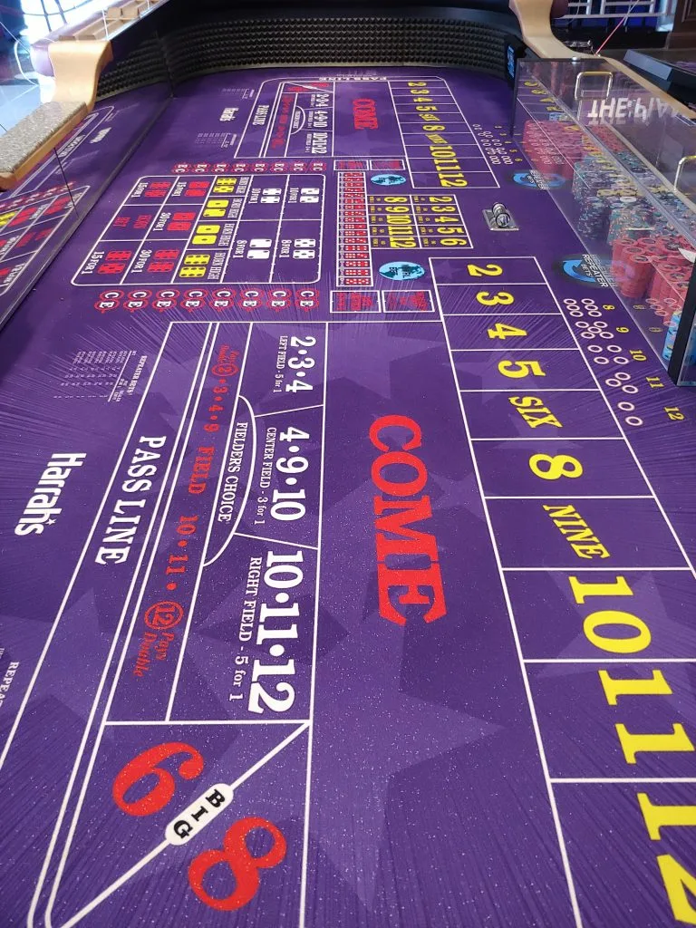 Crapless craps table at Harrah's