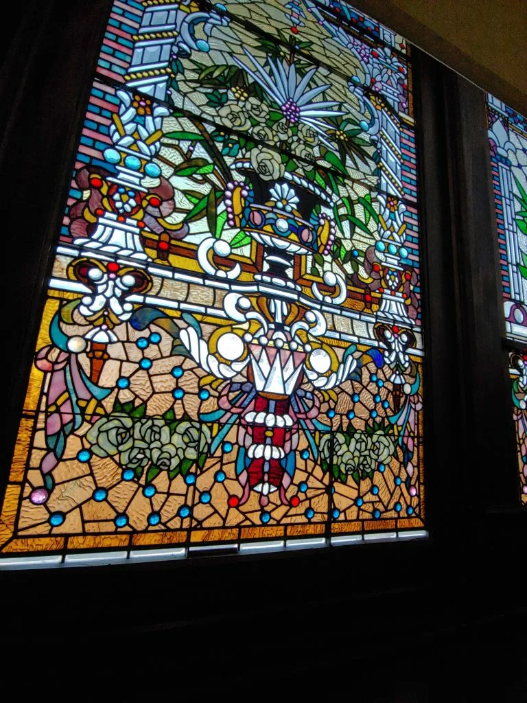 Stained glass windows at Main Street Stations