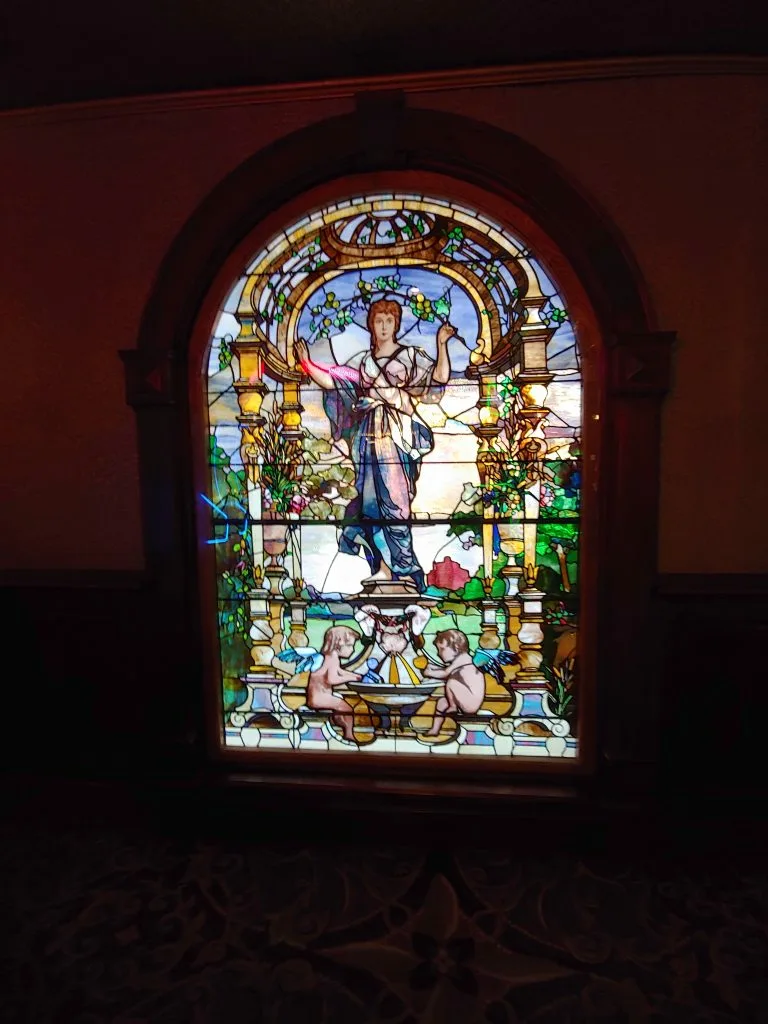 Stained glass windows at Main Street Stations