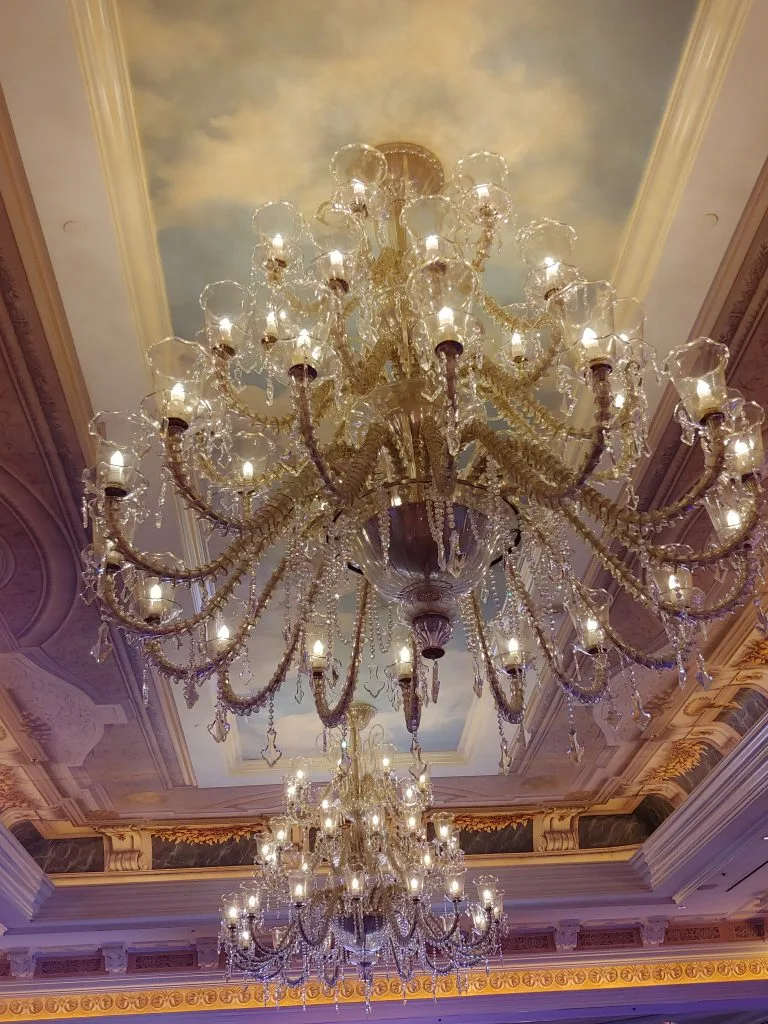 Light fixture inside Venetian Resort and Casino