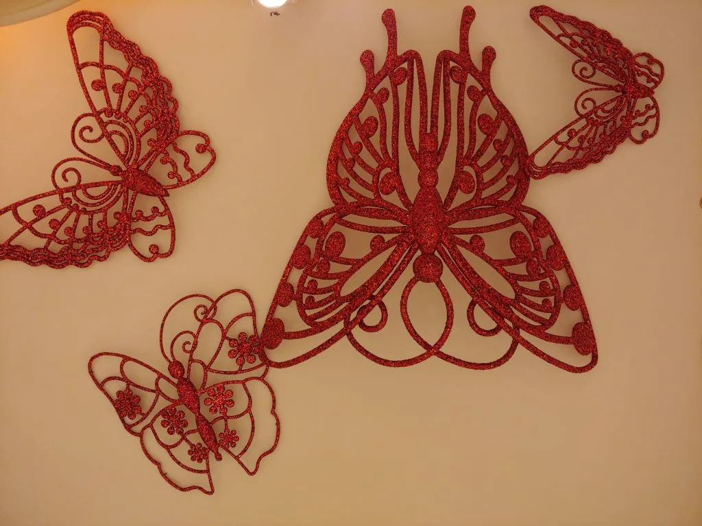 Butterfly décor at Wynn