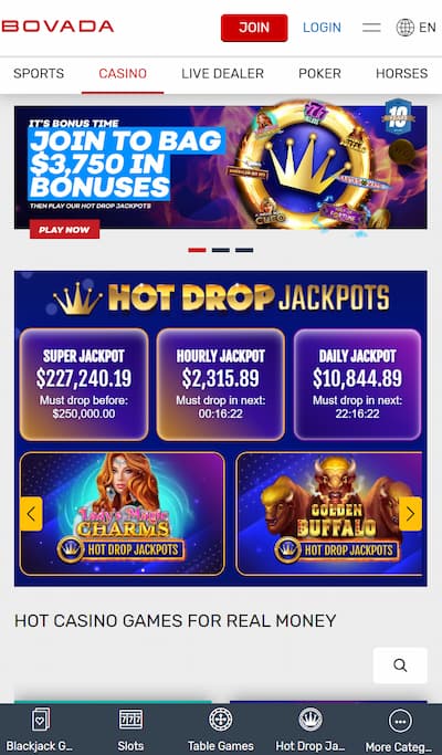 Bovada Mobile casino app