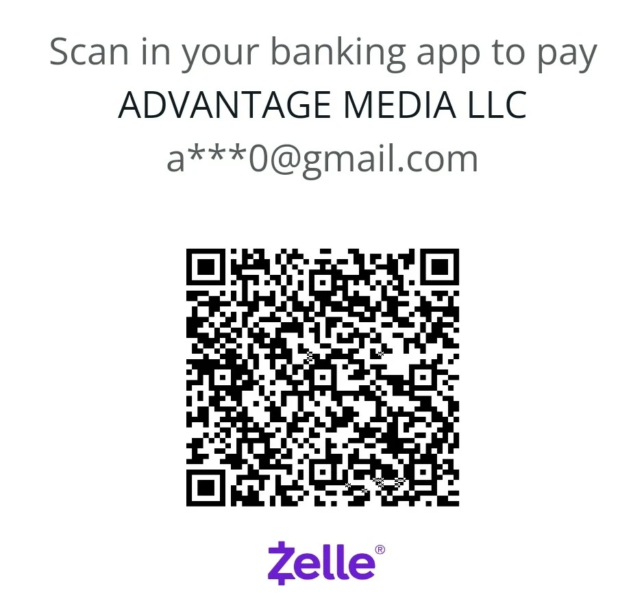 Advantage Media LLC Zelle QR | Bet-NV.com Advantage Media LLC Zelle QR