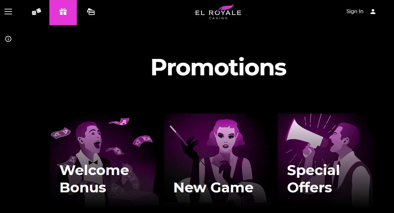 El Royale Casino Bonus Codes [cur_year] - Claim a 250% Welcome Bonus