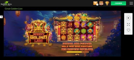 Raging Bull promo codes - Great Golden Lion