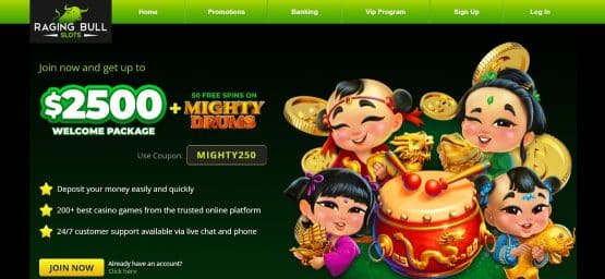 Raging Bull promo codes bonuses