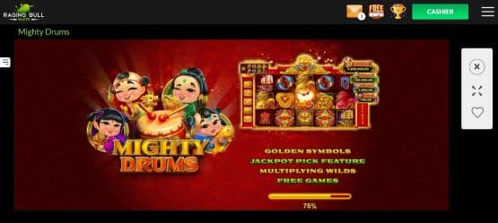 Raging Bull promo codes - Mighty Drums