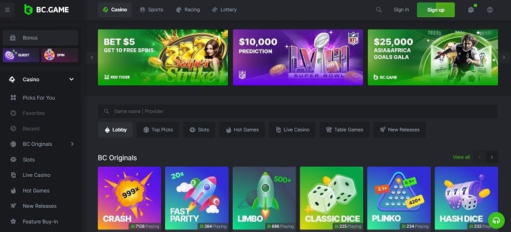 bc game casino review