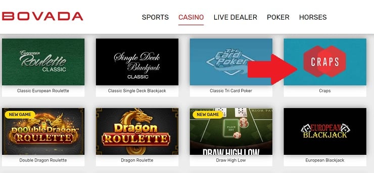 bovada learn how to play craps step 1